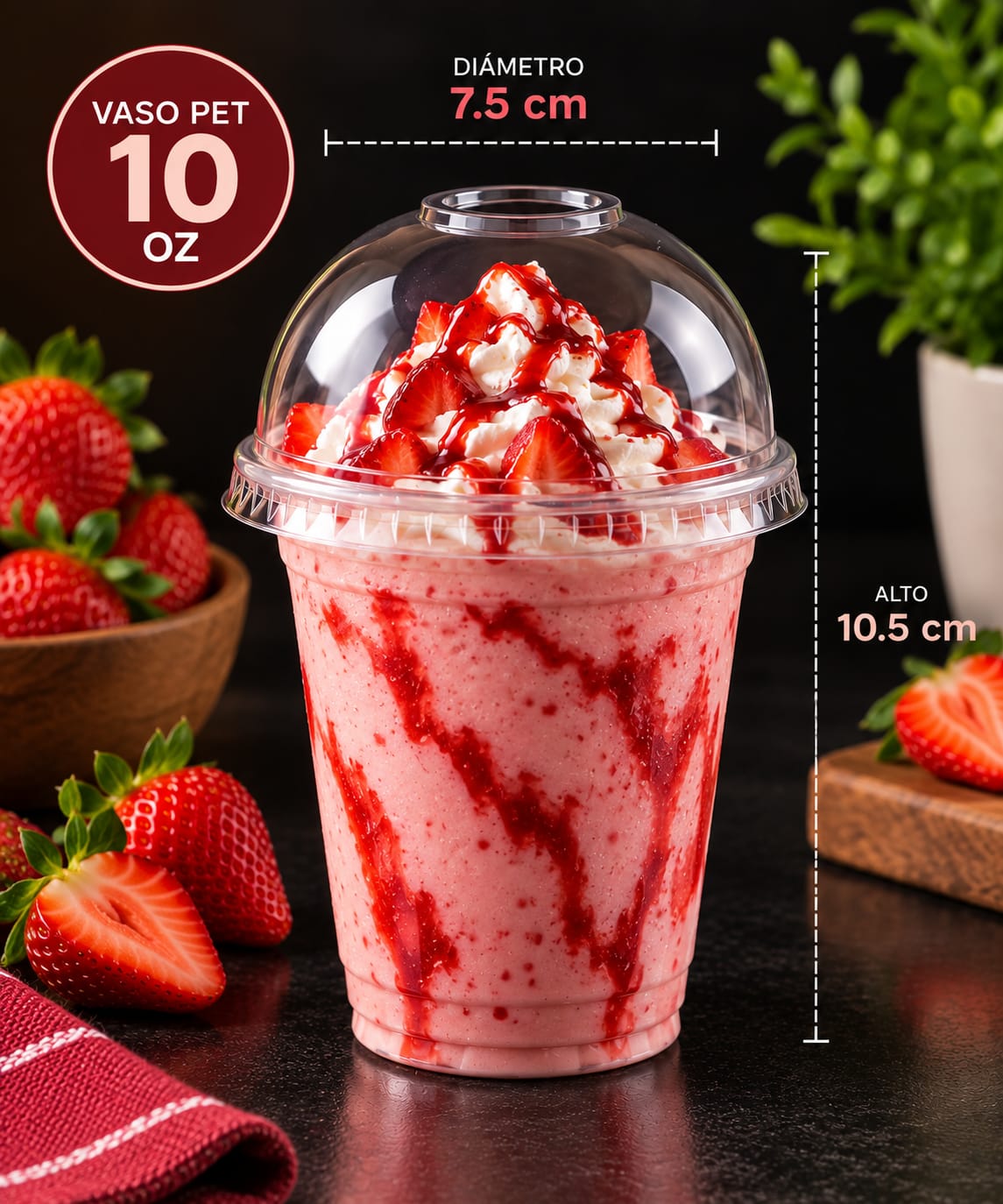 WhatsApp Image 2026-09-08 at 6.30.56 PM VASO PET 10 OZ C/TAPA DOMO - Imagen 1